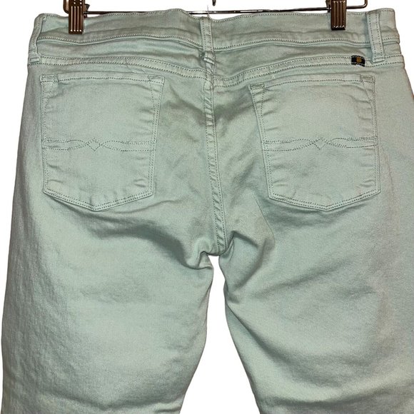 Lucky Brand Women ZOE Straight Crop Jean 12 Mint Colored Denim Stretch Mid Rise - Picture 6 of 11